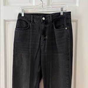 Zara Black Straight-Leg Jeans